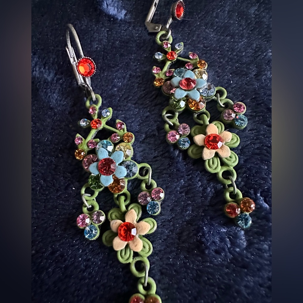 Vintage  🌸Floral Multicolor Dangle Earrings
